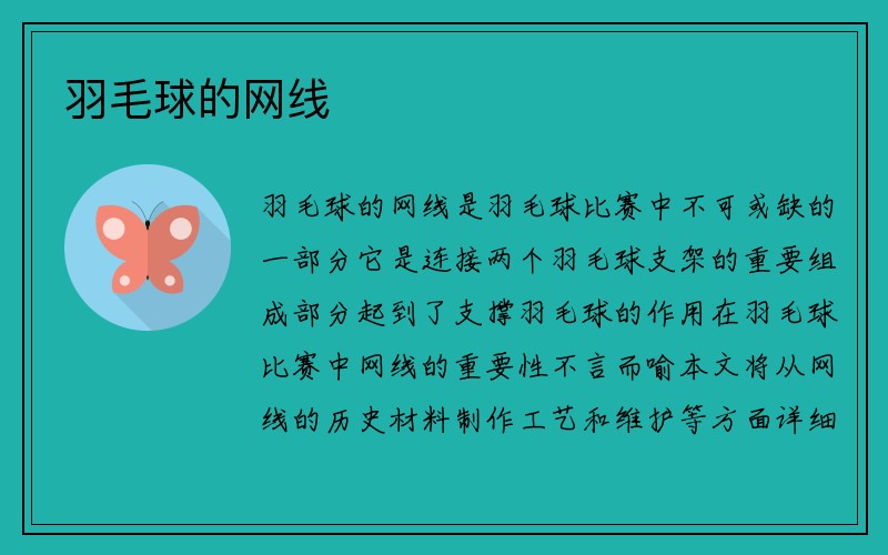 羽毛球的网线