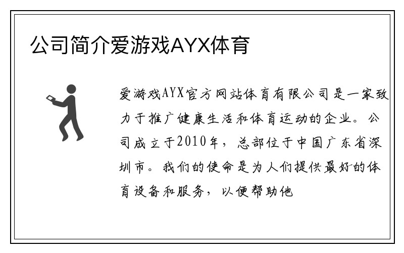 公司简介爱游戏AYX体育